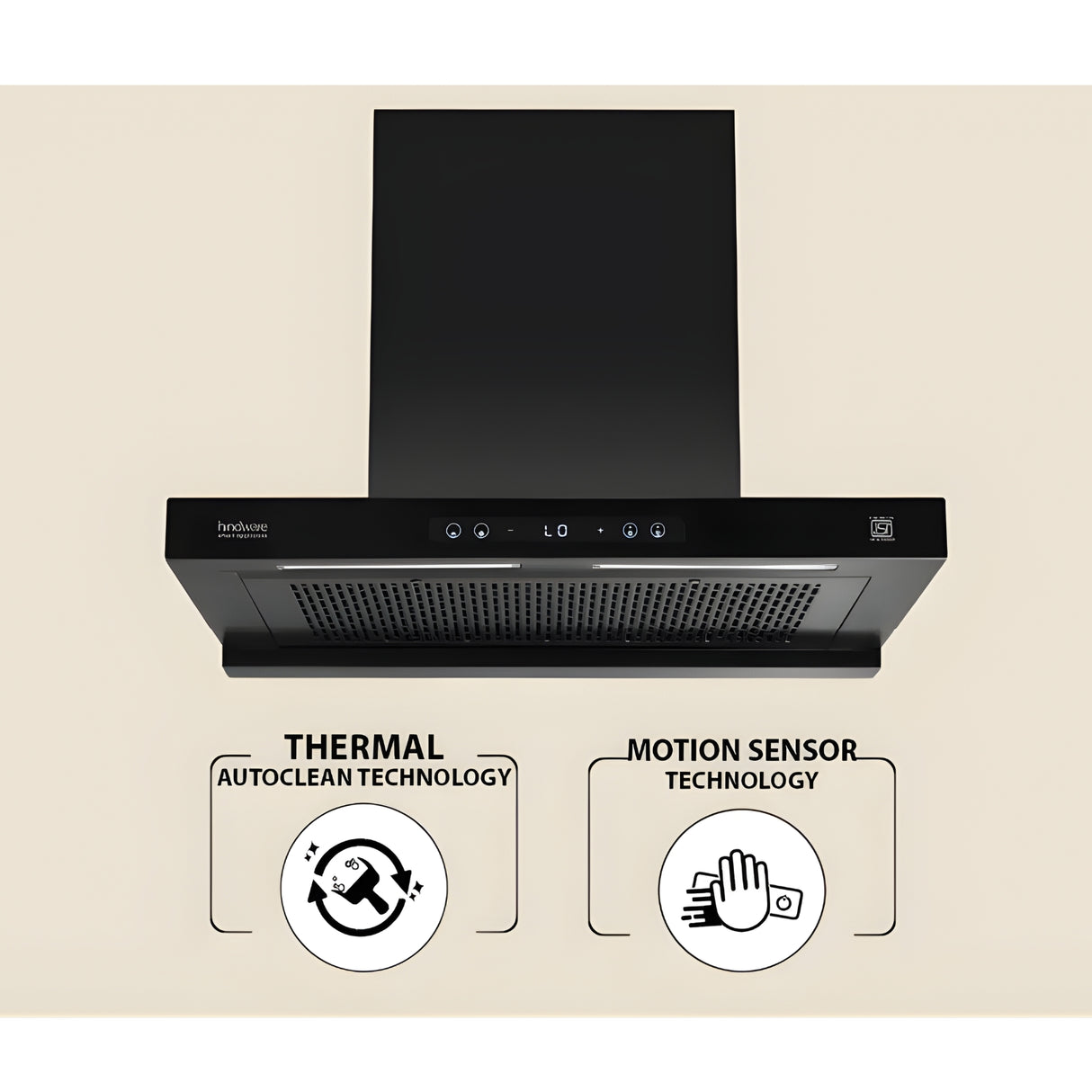 Hindware Darcia BLDC 90 90 cm Wall-Mounted Kitchen Chimney – Black_4