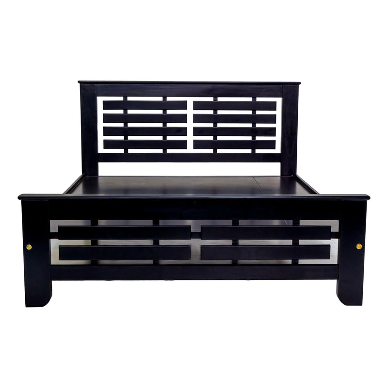Houston Pro Elite Wooden Bed King Size - Dark Walnut Finish