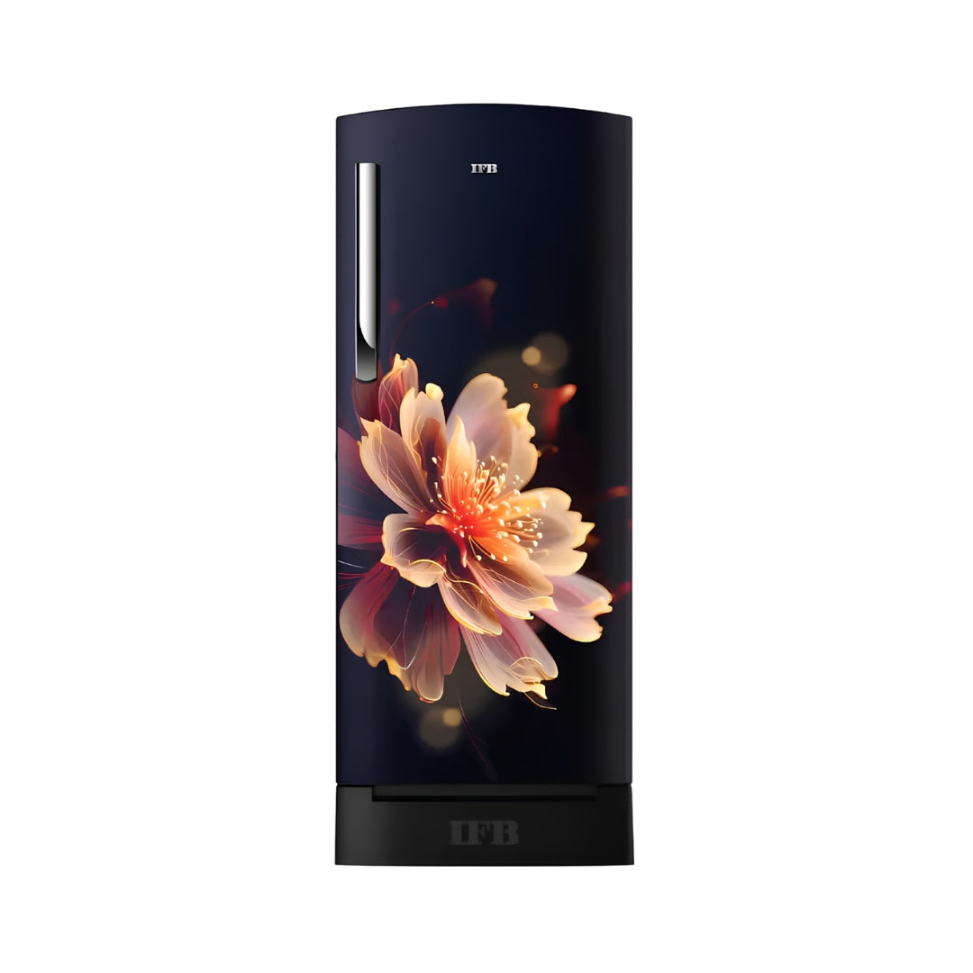 IFBIFBDC-223CIBMDSingleDoorRefrigerator197L-BlueFlower_FrontView_1