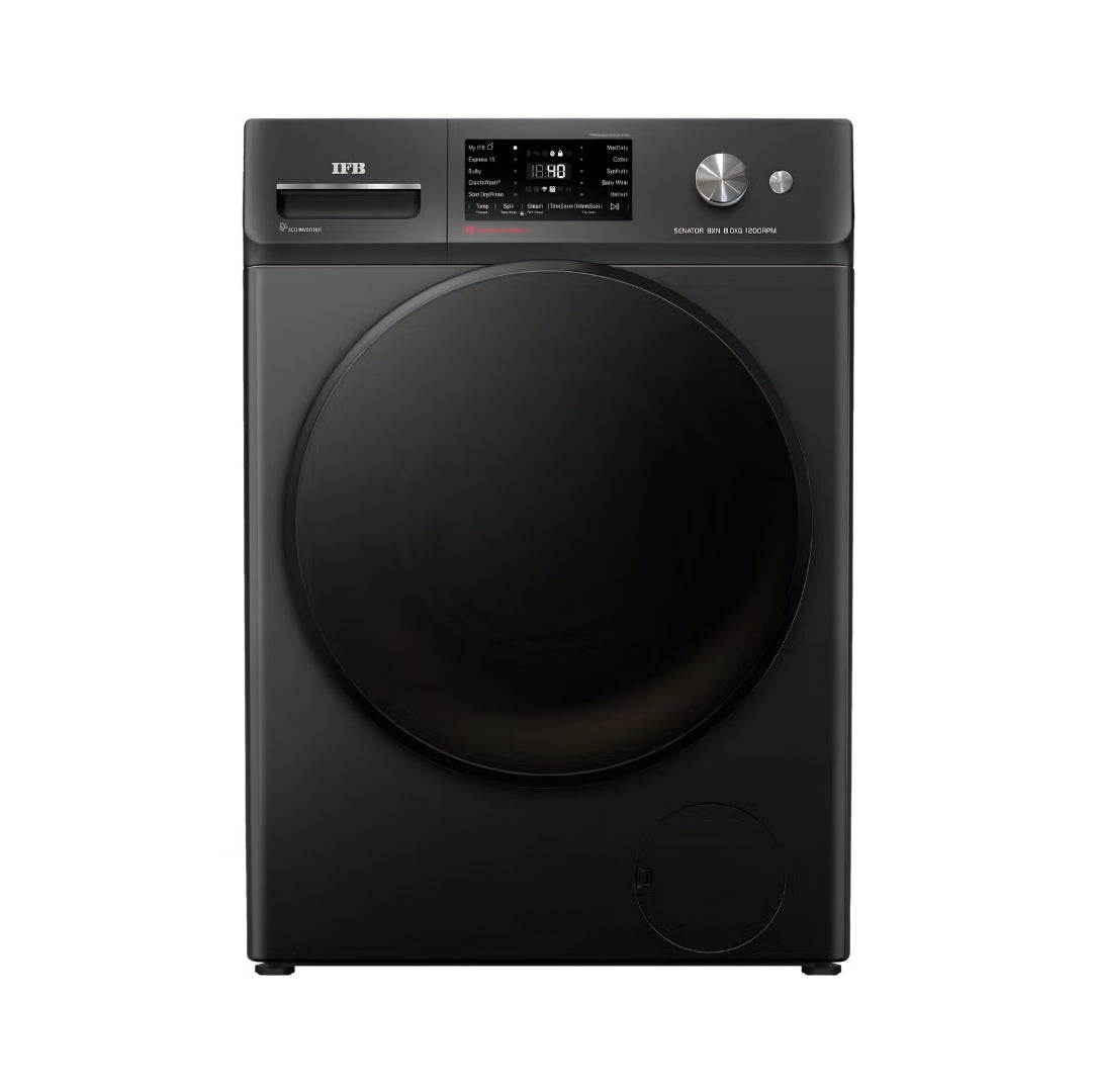 IFB BXN 8012K CMS 5 Star Front Load 8 Kg – Black_Front View