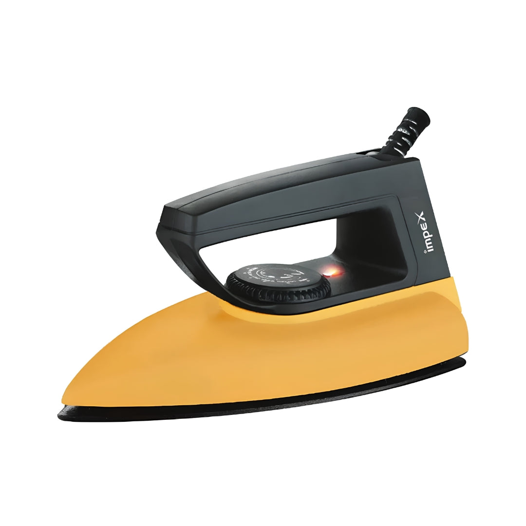 IMPEX - Electric Dry Iron Box SHOWY DX 750 Watts- Black and Yellow_Front View
