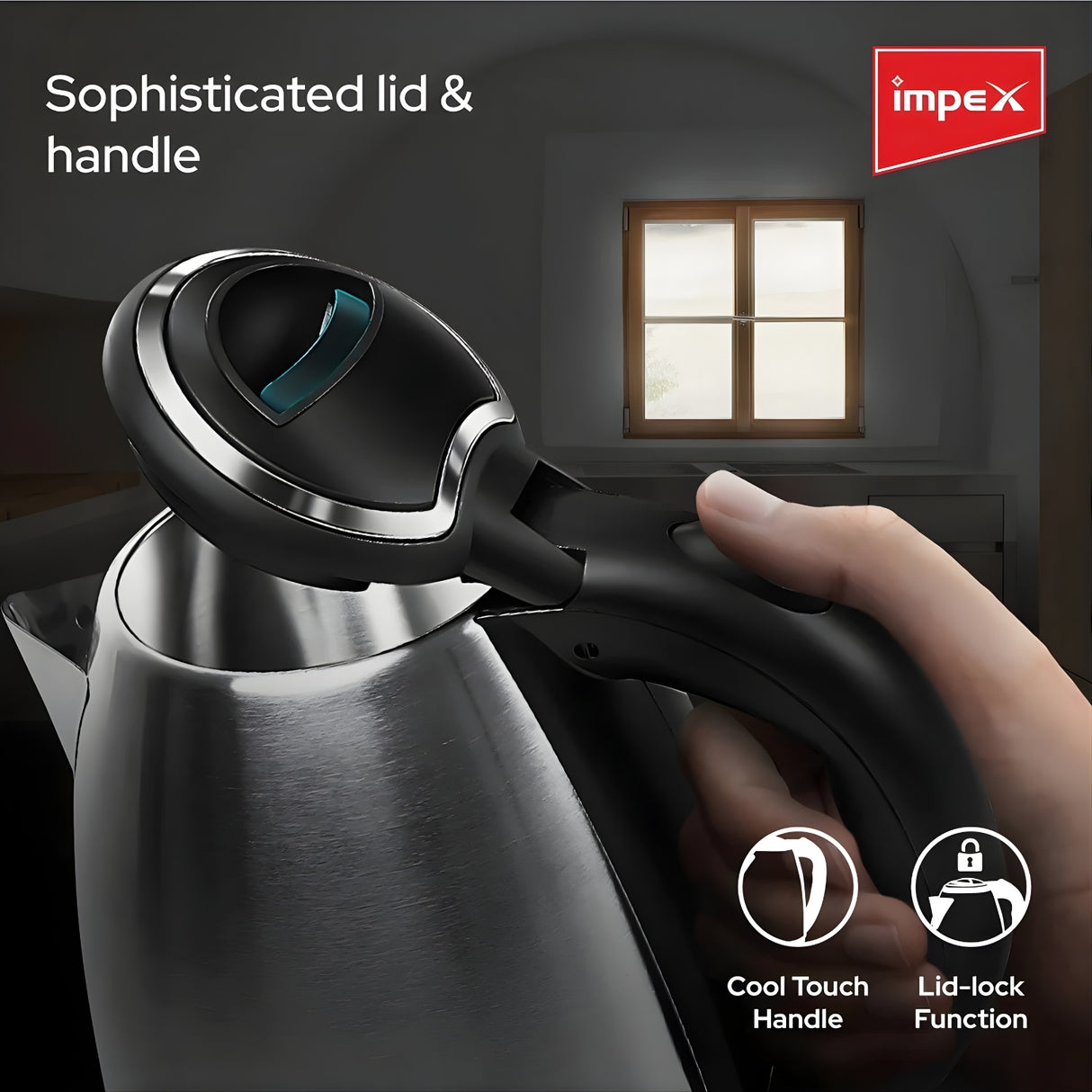 IMPEX Steamer 1801 Stainless Steel Electric Kettle 1.8 L - Silver_5
