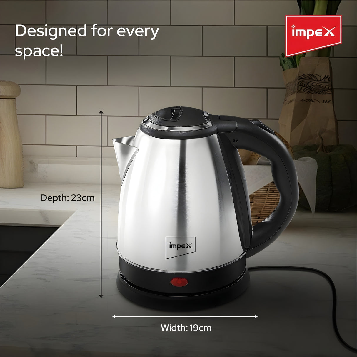 IMPEX Steamer 1801 Stainless Steel Electric Kettle 1.8 L - Silver_8
