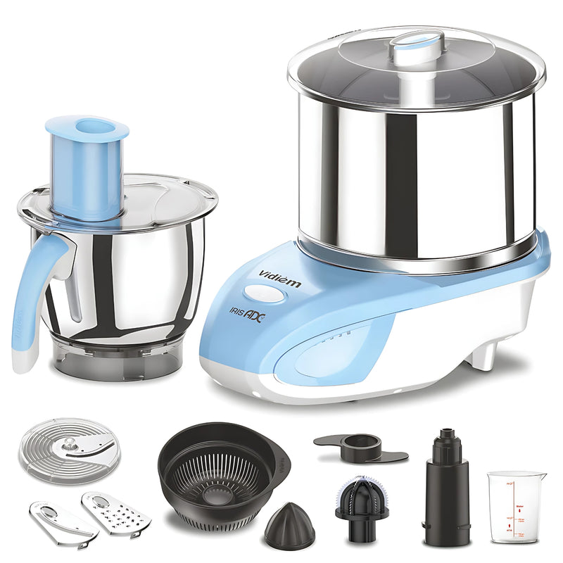 Vidiem IRIS ADC ST 2 L Wet Grinder - White and Blue