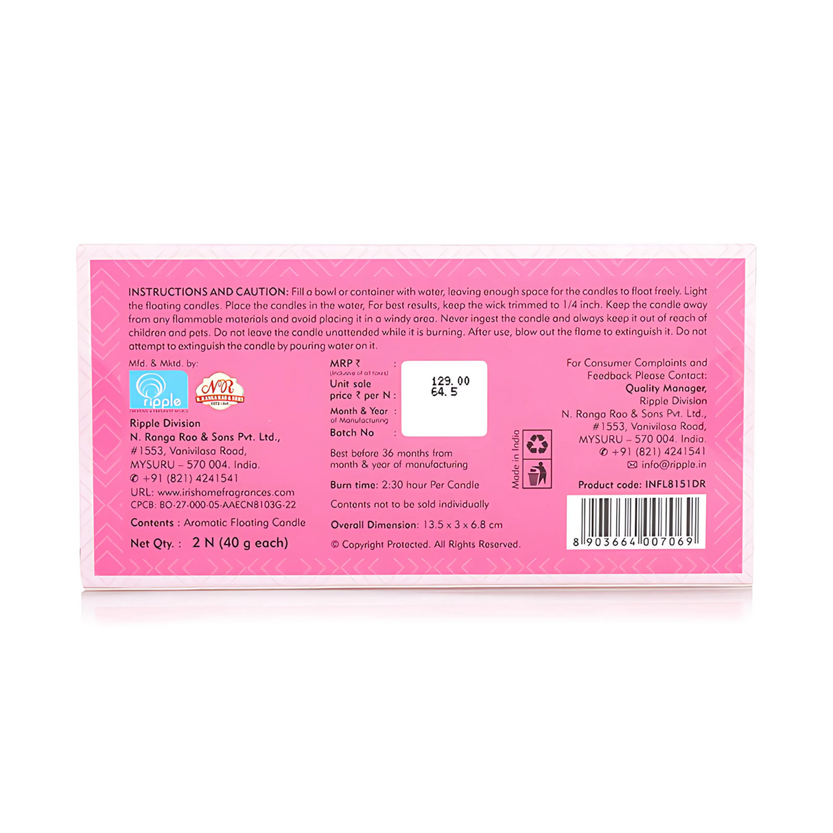 IRIS Floating Candles - Damask Rose_4