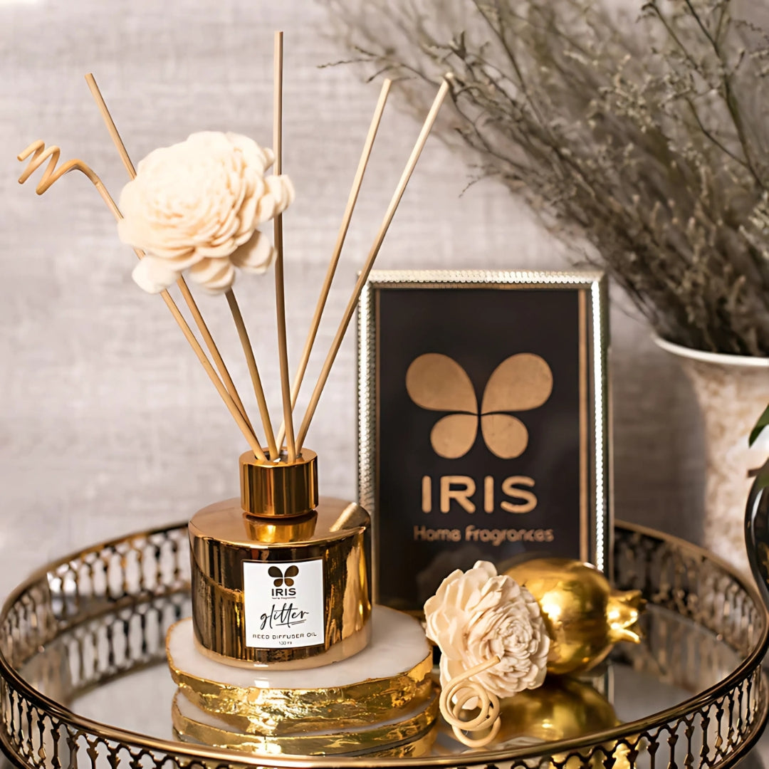 IRIS Glitter Reed Diffuser Set-GoldMusk_3
