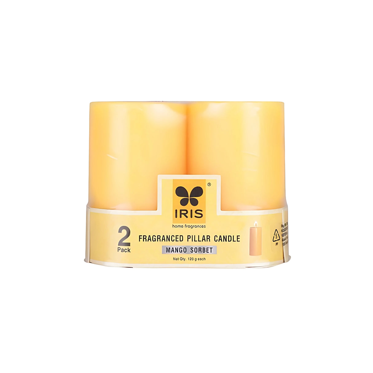 IRIS Set of 2 Fragranced Pillar Candles - Mango Sorbet_1