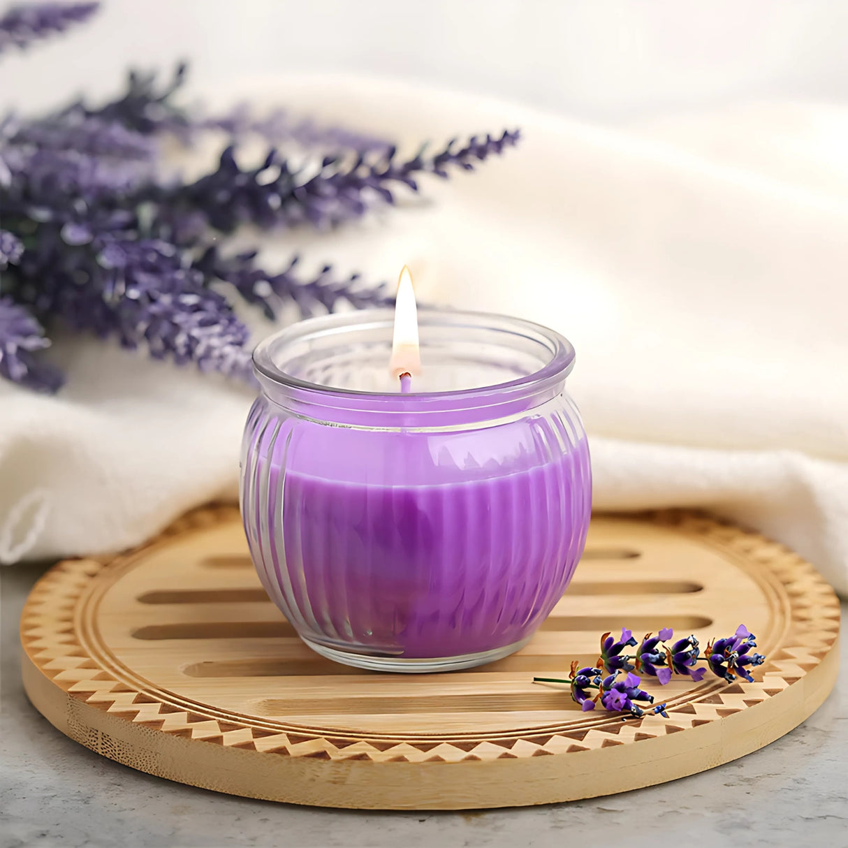 IRIS Swirl Jar Candle - Lavender_2