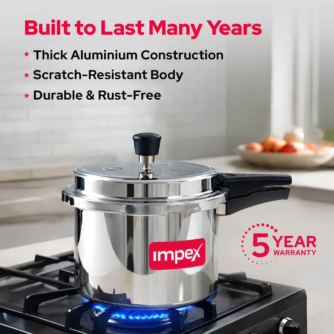 Impex ECO 235 Aluminium Pressure Cooker Combo Set 2 L 3 L 5 L_Features 4