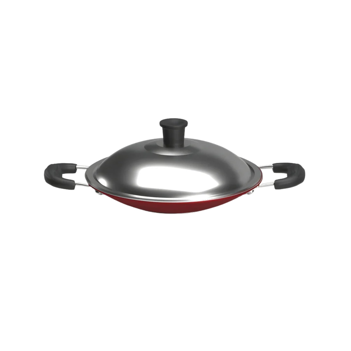 Impex Non Stick Appachatty with SS Lid 20 cm – Maroon_1