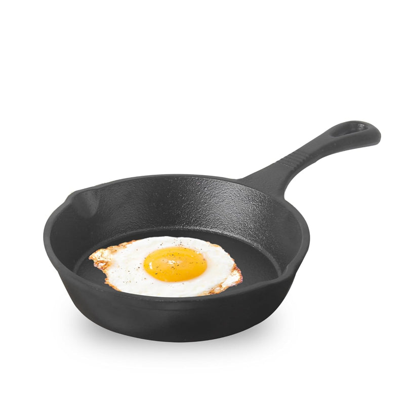 The Indus Valley Cast Iron Mini Skillet Pan 6 Inch - Black