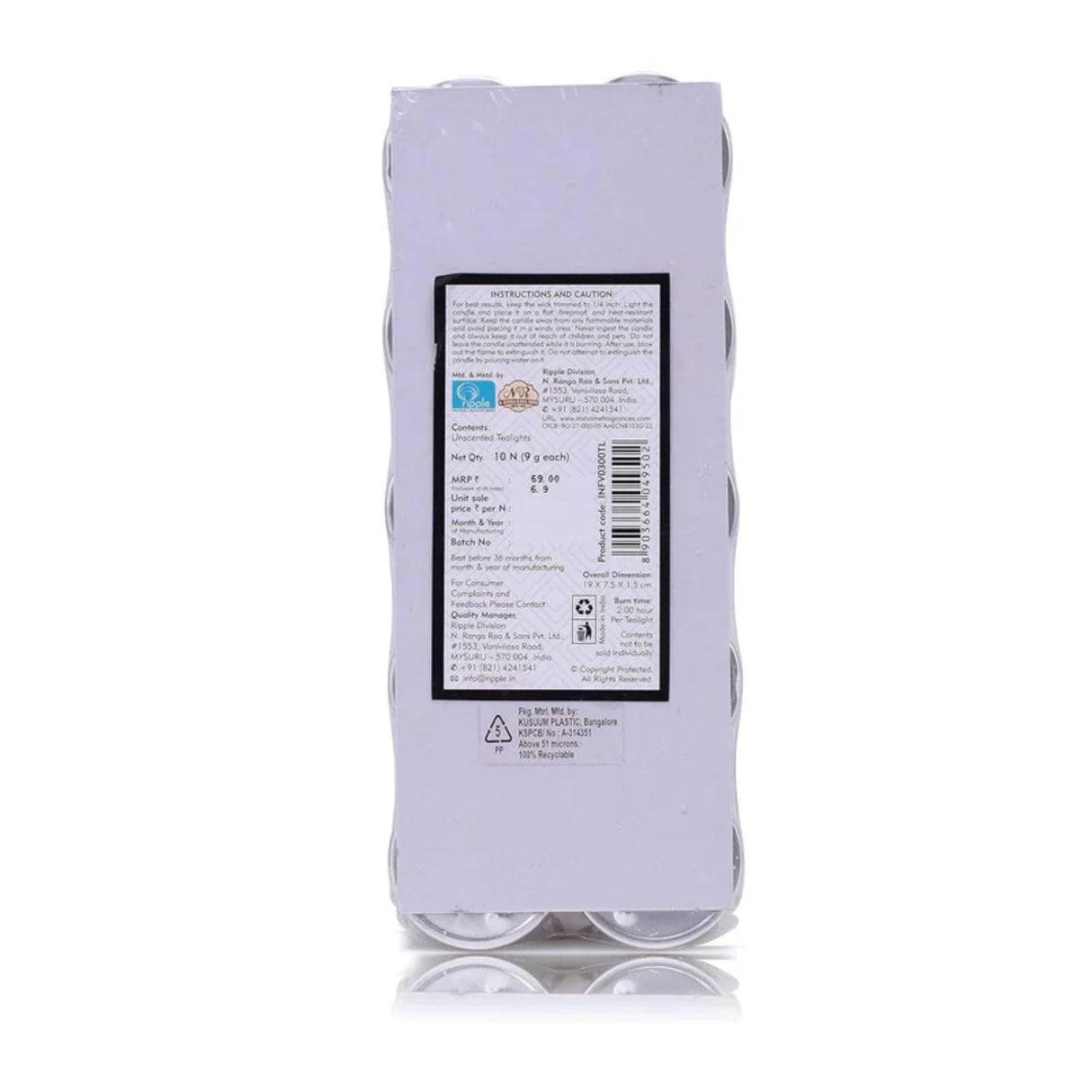 IRIS Pack of 10 Unscented Tea lights - White - Image 5 - Buy Online at Chera Home Junction Coimbatore