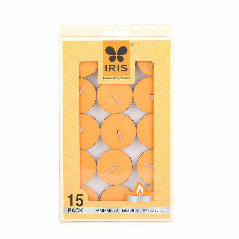 IRIS 15 Pack Fragranced Tealights - Mango Sorbet