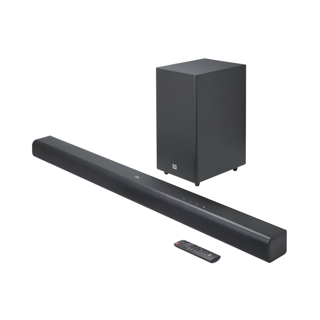 JBL Cinema SB580 440W 3.1 Channel Wireless Subwoofer Bluetooth Soundbar – Black_FrontView
