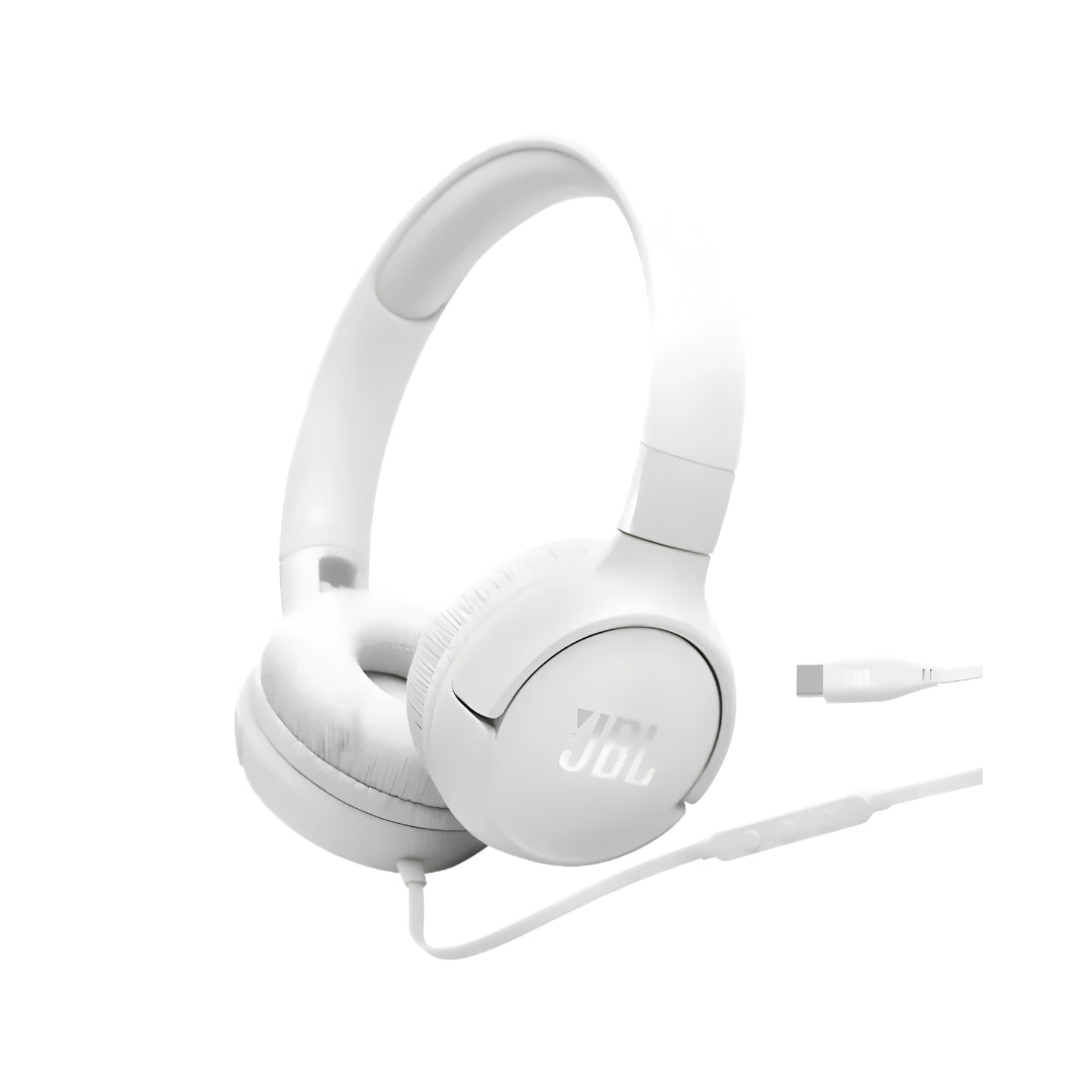 JBL Tune 520C Wired Headphone - White_FrontView