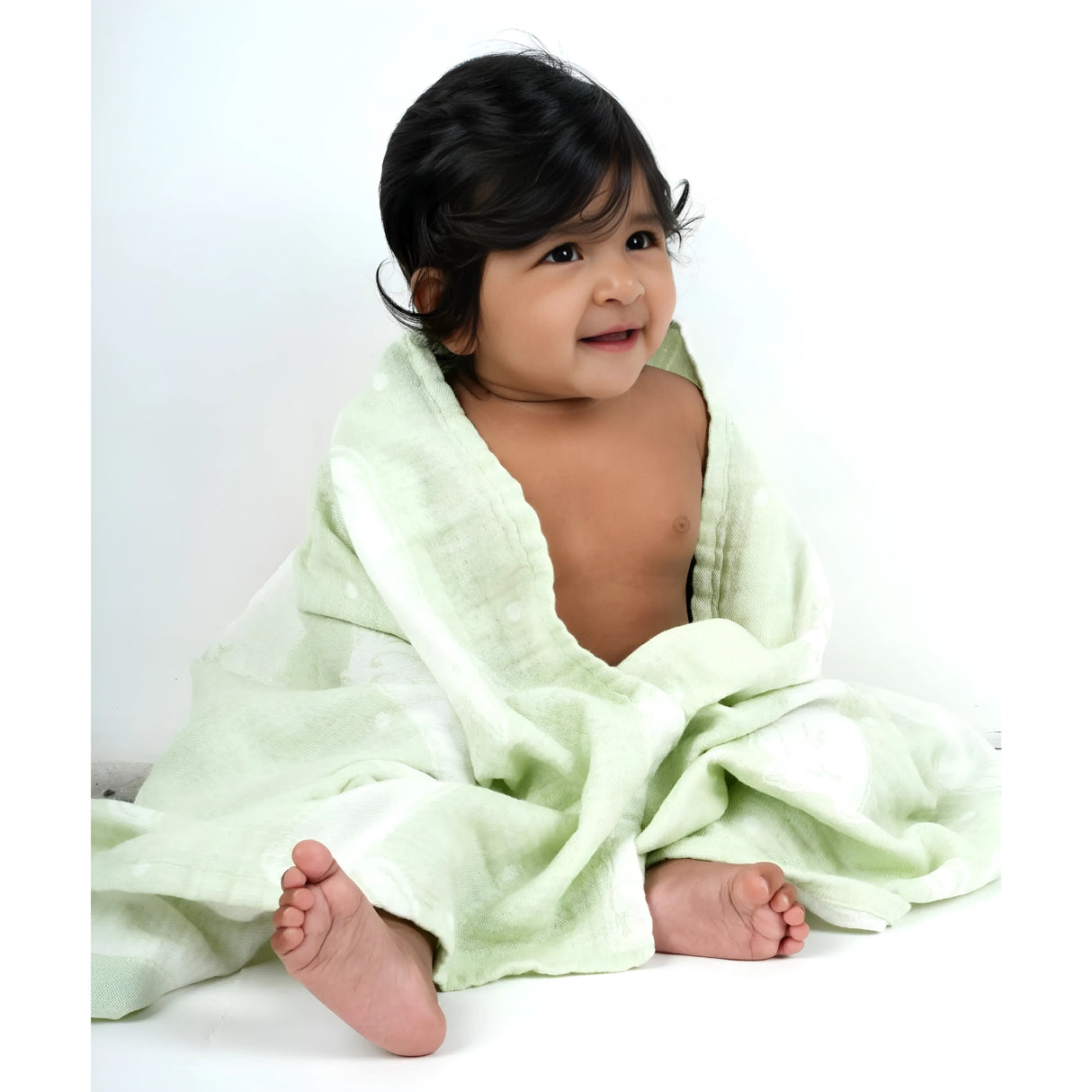 Doctor Towels Aloe Vera Baby Towel 60x120 cm - Green - Image 4 - Buy Online at Chera Home Junction Coimbatore