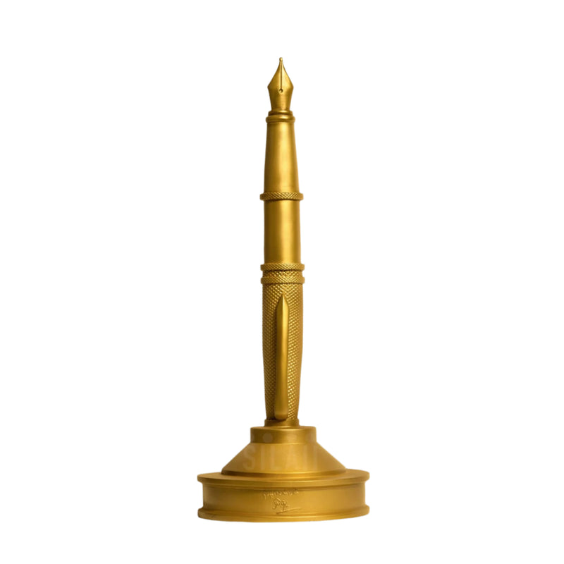 Kalaignar Pen 1 Feet Sculpture - Gold