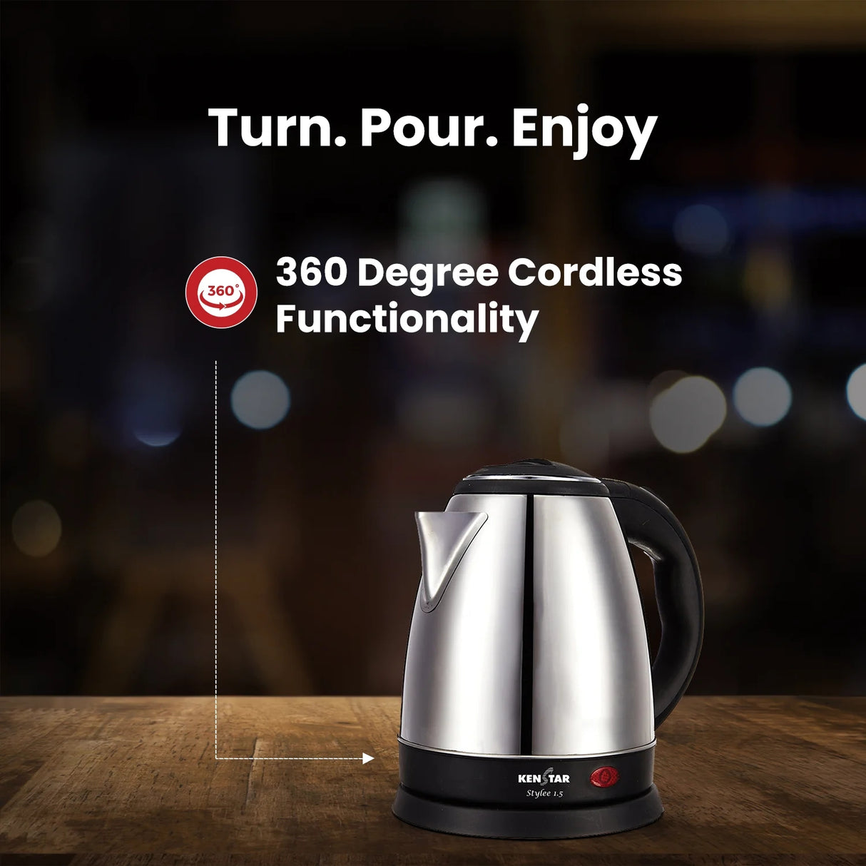 Kenstar Stylee KKSTY15F13SR0-DSR 1.5L 1350W Fast Boiling Electric Kettle - Silver_4