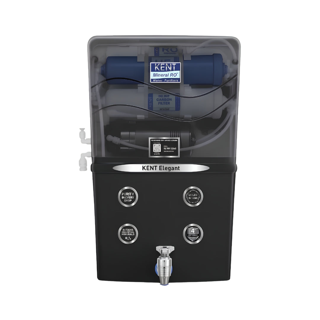 Kent Mineral RO Water Purifier 8 L - Black_Front View