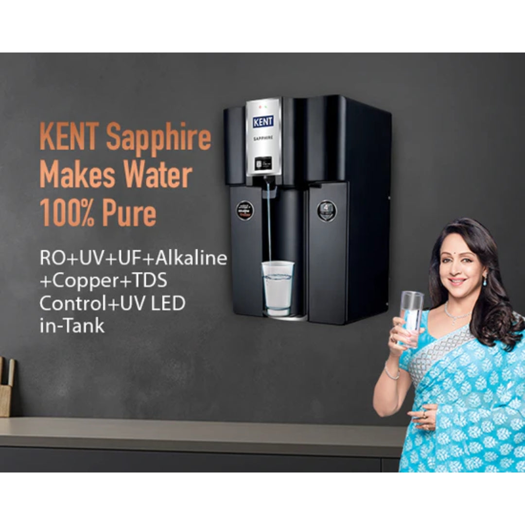 Kent Sapphire B RO+UV+Alkaline Water Purifier 111165B 8 L - Black_2