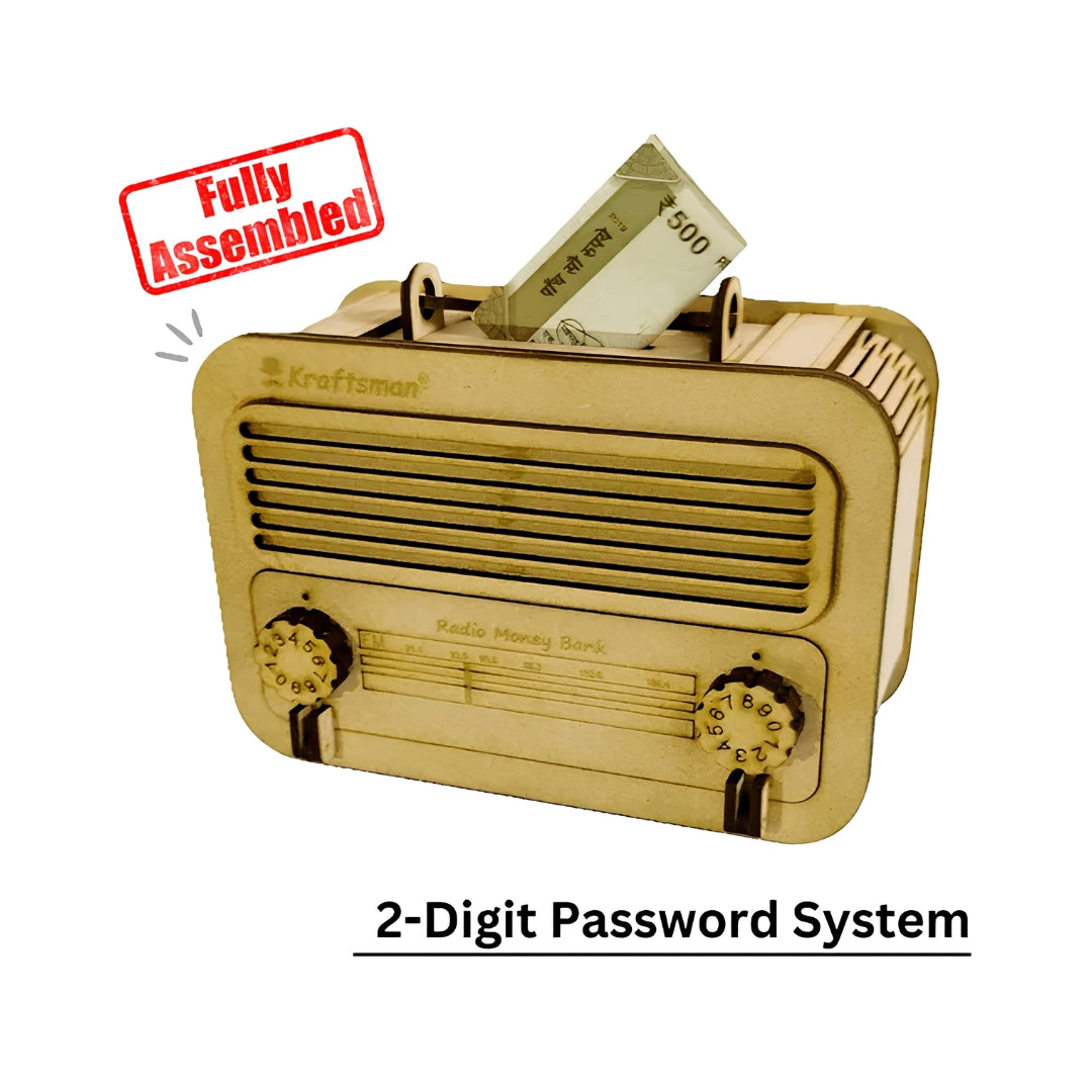 Kraftsman Wooden Radio Money Bank Key Feature_8