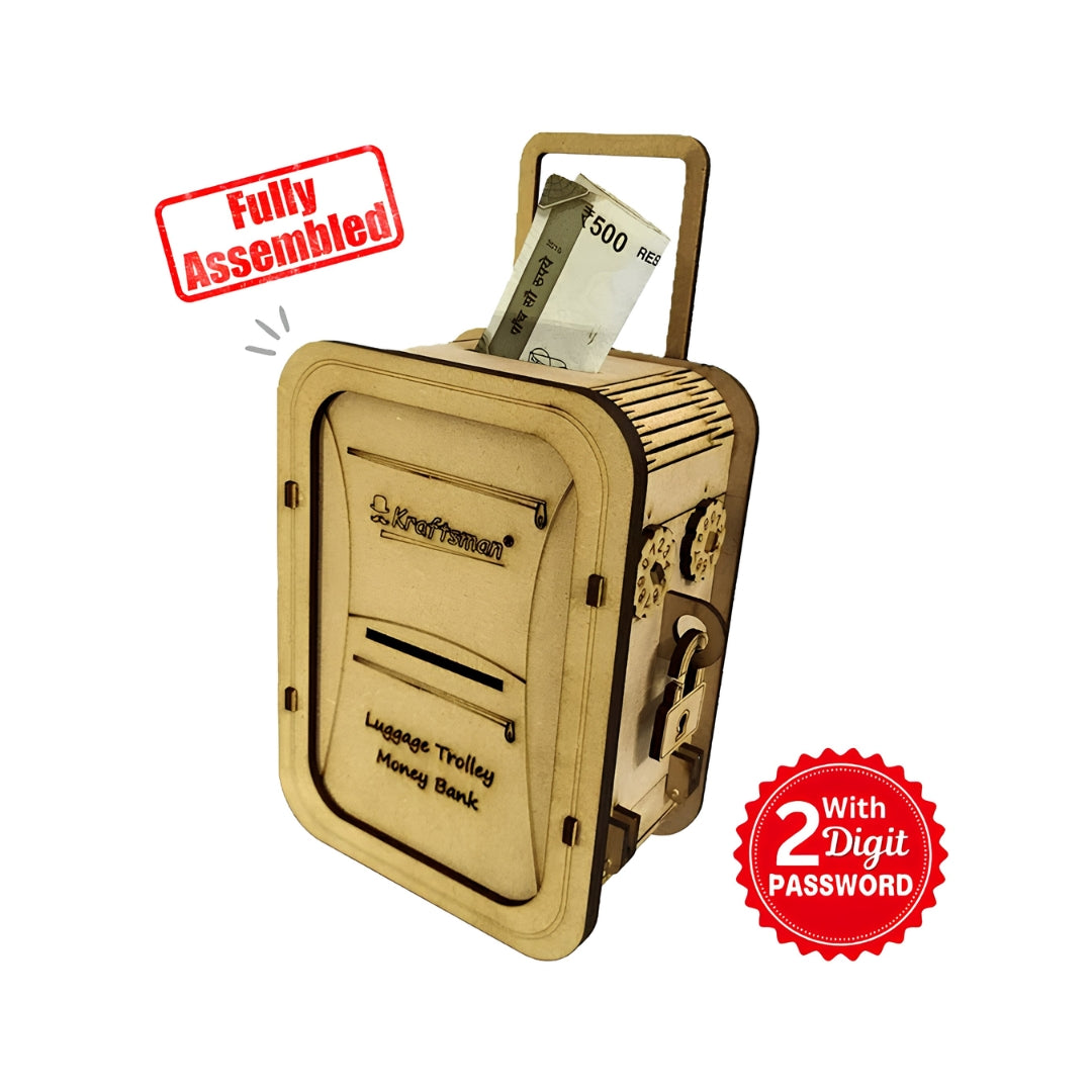 Kraftsman Wooden Trolley Money Bank Key Feature_8