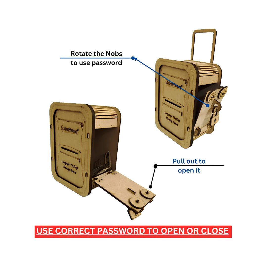 Kraftsman Wooden Trolley Money Bank Key Feature_9