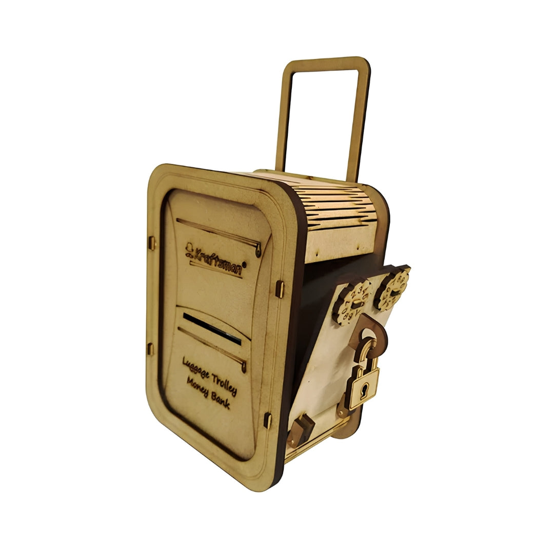 Kraftsman Wooden Trolley Money Bank Right Open View_7
