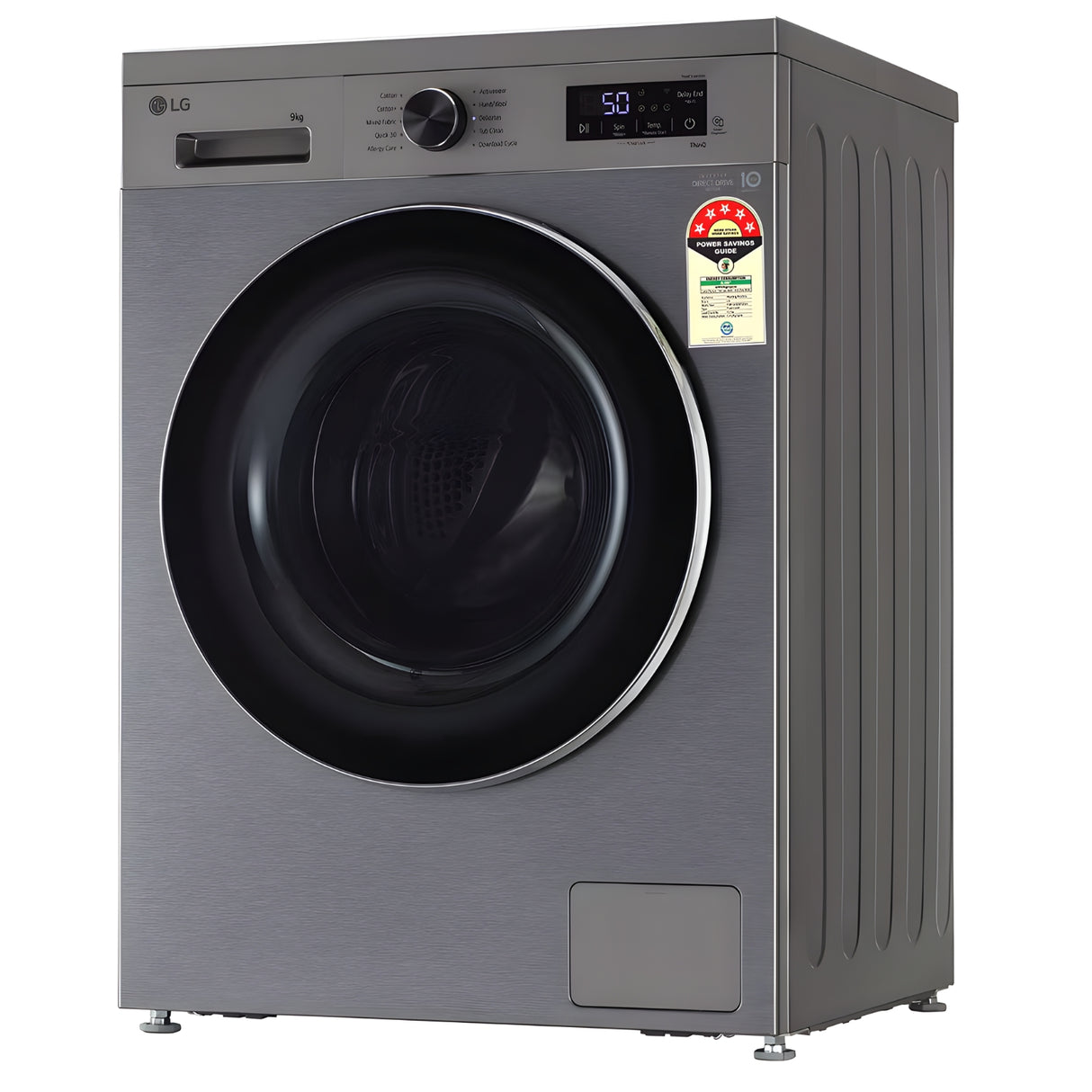 LG FHB1209Z4P Fully Automatic Front Load Washing Machine 9 kg - Platinum Silver_3