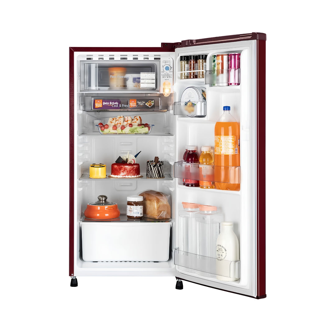 LG GLD1816WOWR Single Door Refrigerator 215 L - Wine Rose_Open View_2