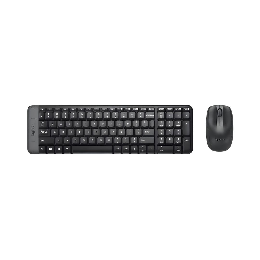 Logitech MK220 Wireless Keyboard and Mouse Combo - Black_FrontView