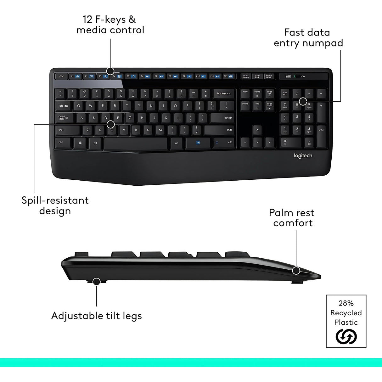 Logitech MK345 Wireless Combo - Black_5