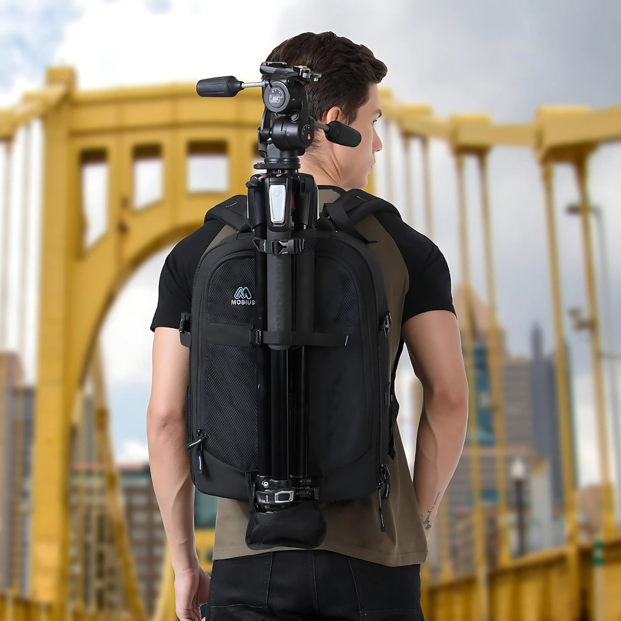 MOBIUS CAM SSS Trendsetter Mark 2 Backpack - Spacious Design Laptop Compartment Padded Straps Black 9
