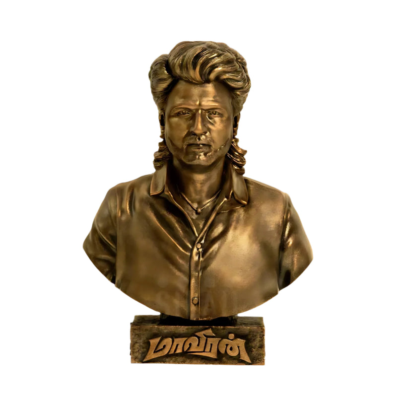Maaveeran Sivakarthikeyan Bust 8 In Sculpture - Antique Bronze