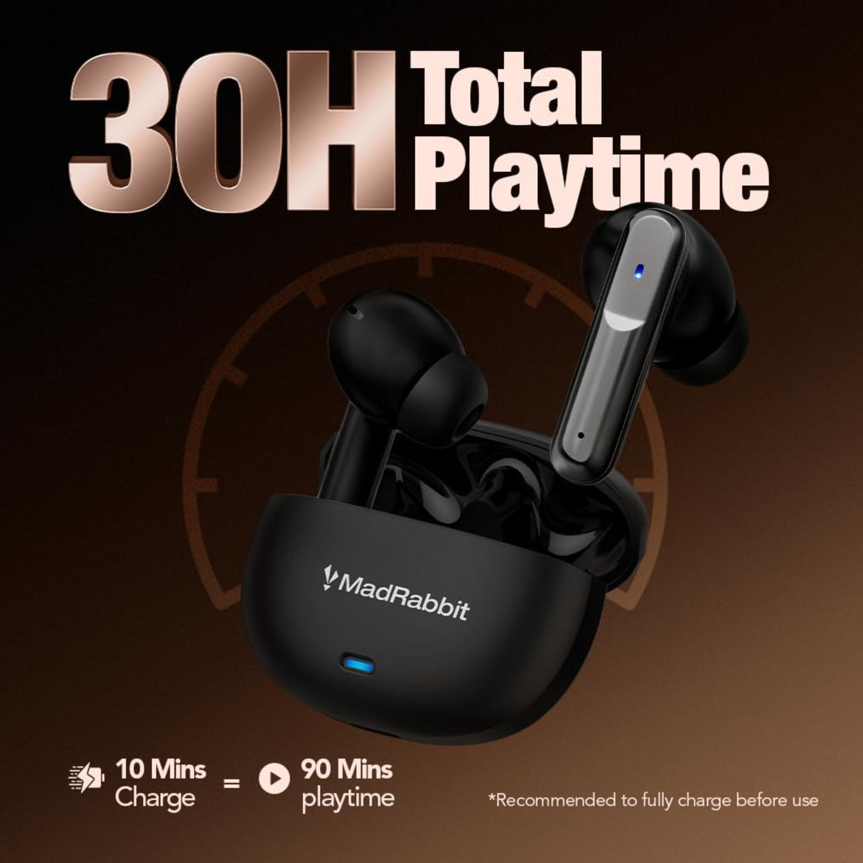 MadRabbit Rush True Wireless Earbuds - Black_3