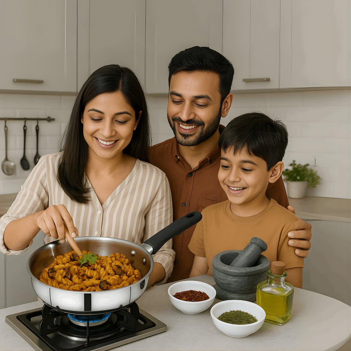 Mahaa Chroma Stainless Steel Fry Pan with Lid 20 cm \ 1.5 L_6