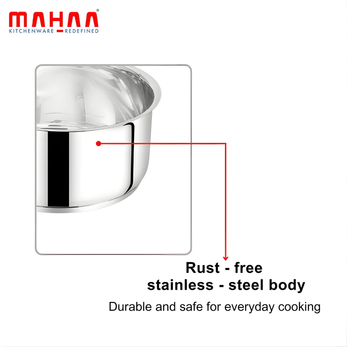 Mahaa Utena Stainless Steel Sauce Pan 14 cm_2