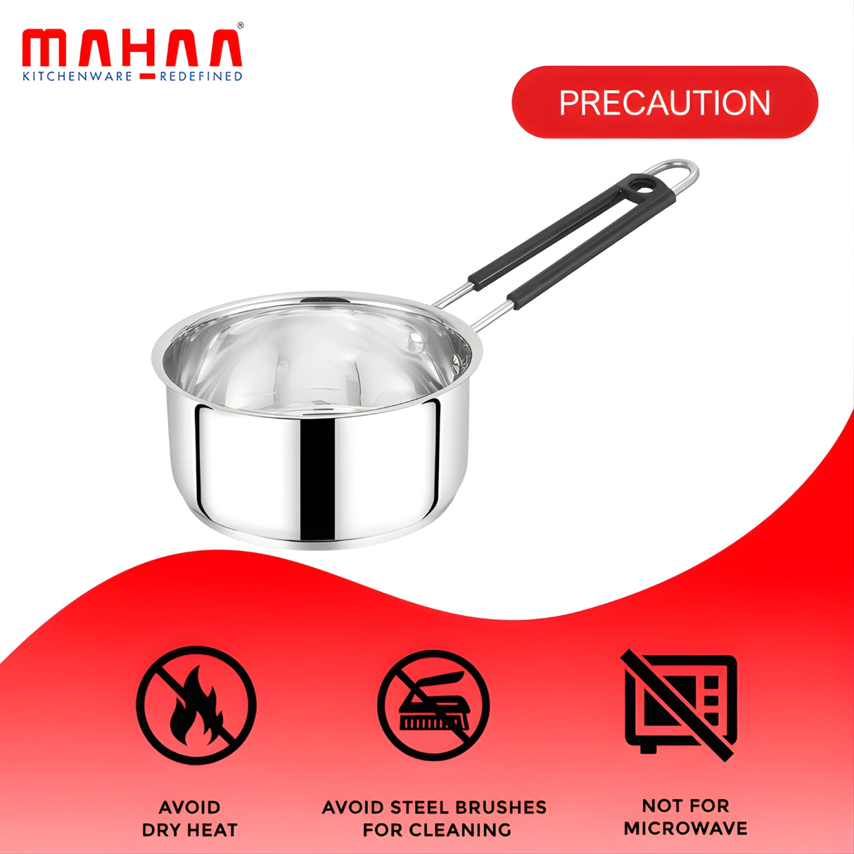 Mahaa Utena Stainless Steel Sauce Pan 16 cm_8