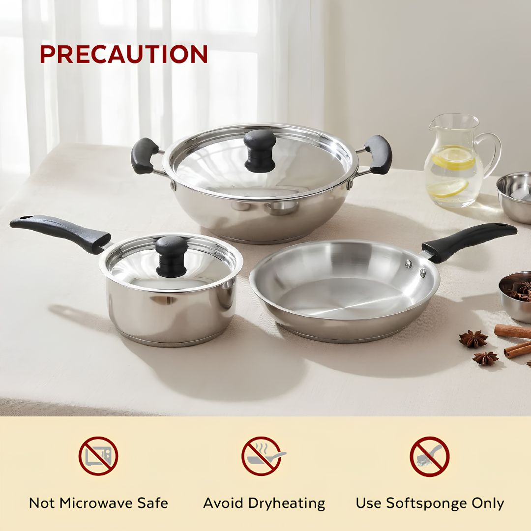 Mahaa Zen Stainless Steel Cookware Combo Set_Features 2