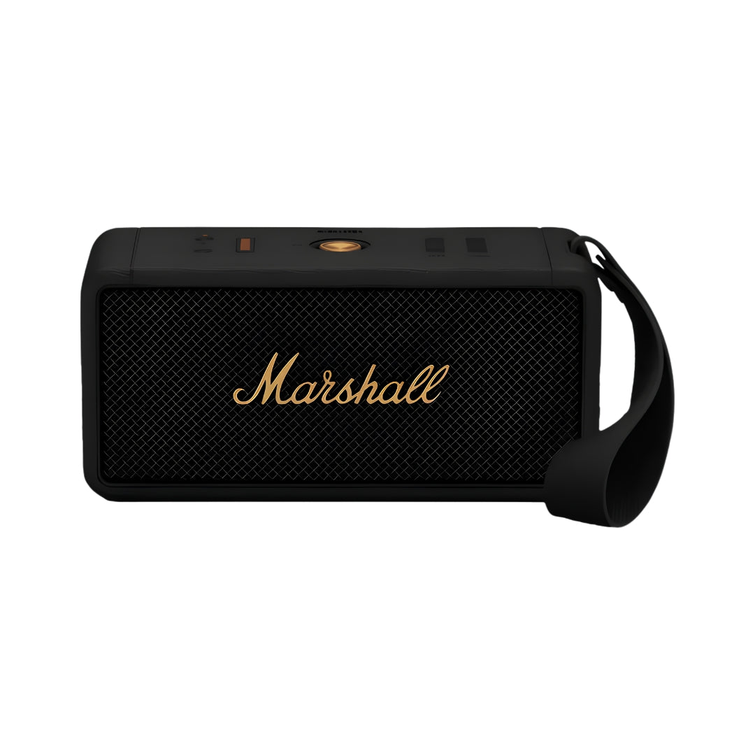 Marshall Middleton Bluetooth Speaker - Black and Brass_FrontView