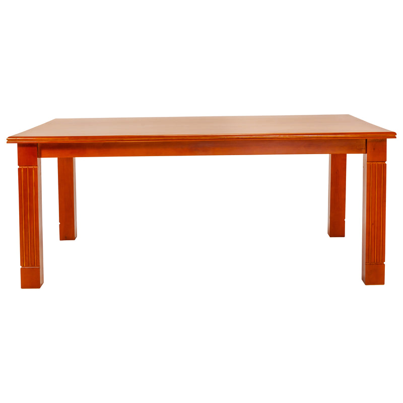 Montreal Pro Rectangle Wooden Top Dining Table 6-Seater - Teak Finish