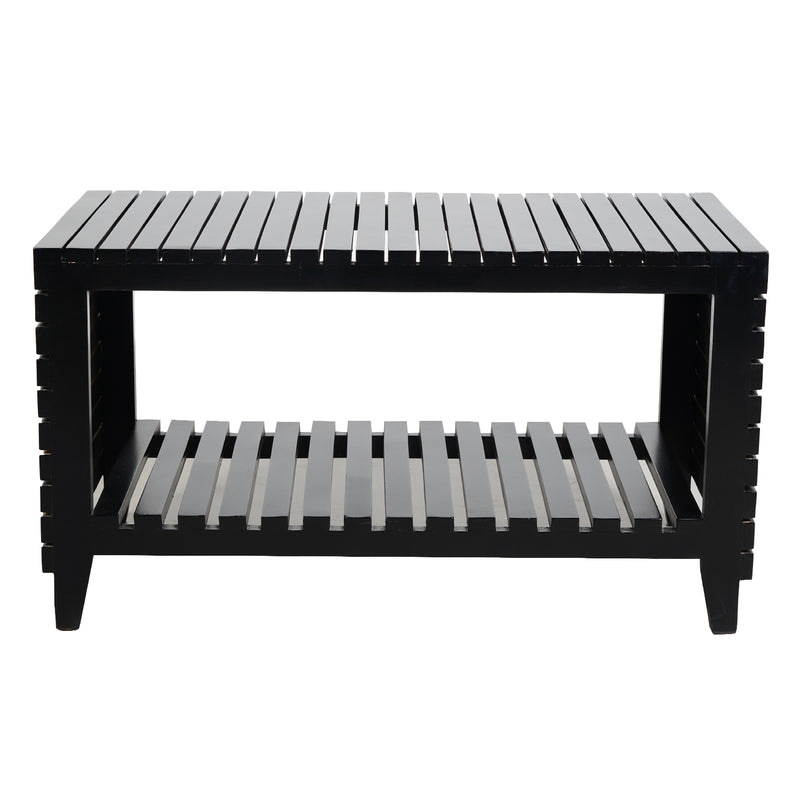 Newick Wooden Coffee Table - Dark Walnut Finish
