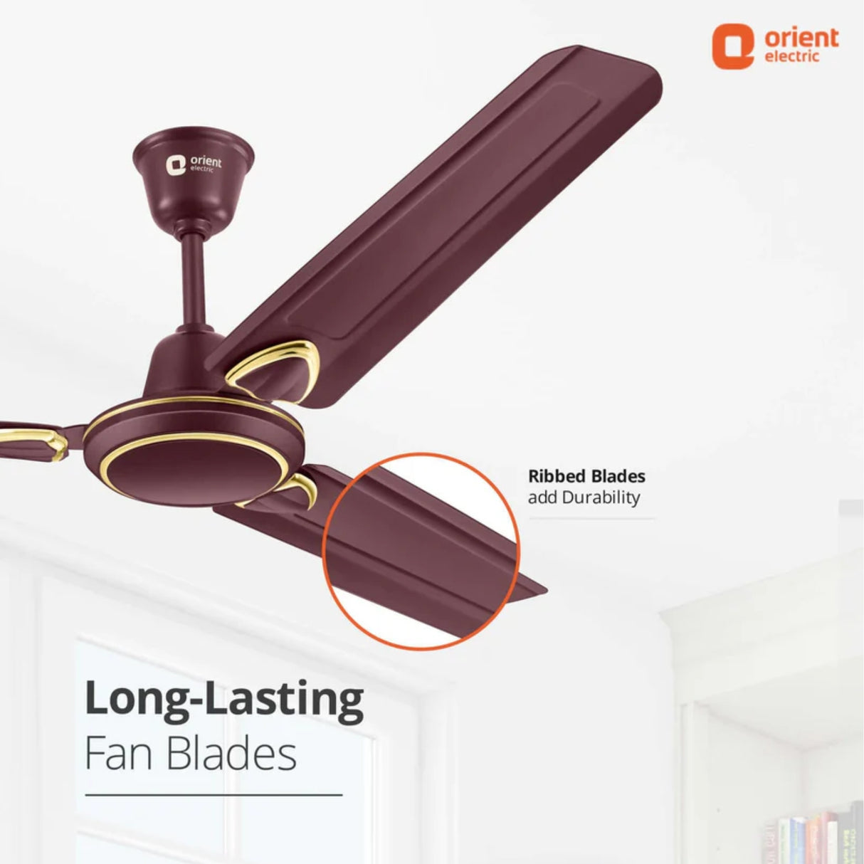 ORIENT - Rapid Air Deco Ceiling Fan 1200mm - Brown_4