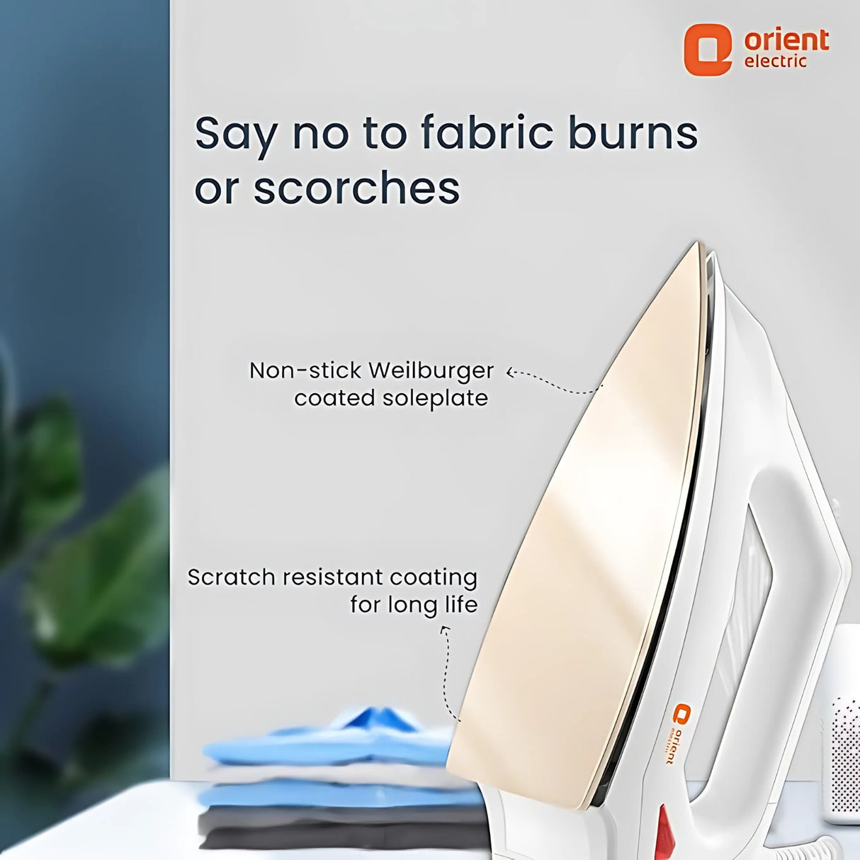 ORIENT Fabrismooth Dry Iron 1000 Watts - White_4