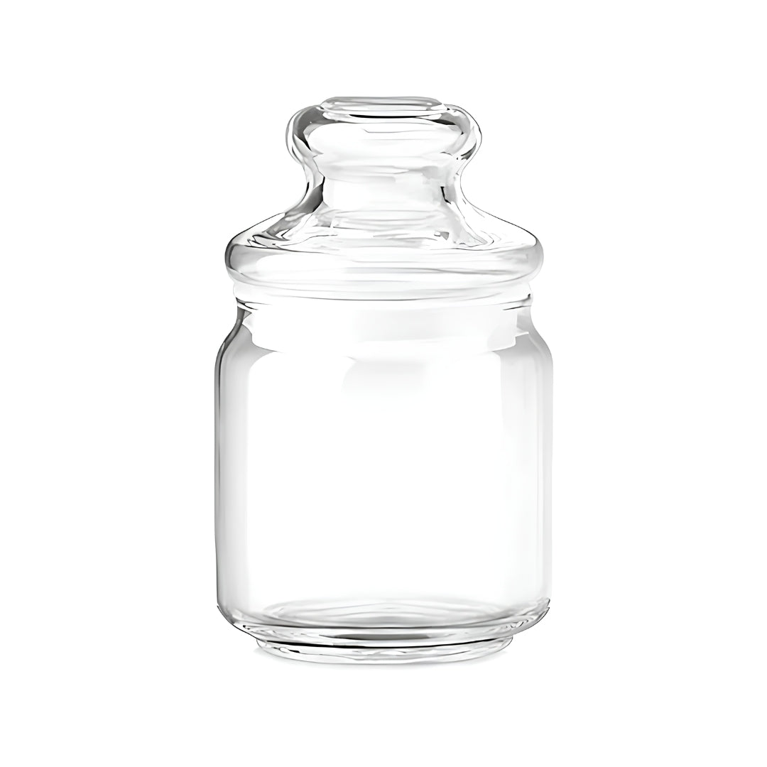 Ocean Pop Glass Jar with Lid 6 Pcs Set 500 ml_Front View