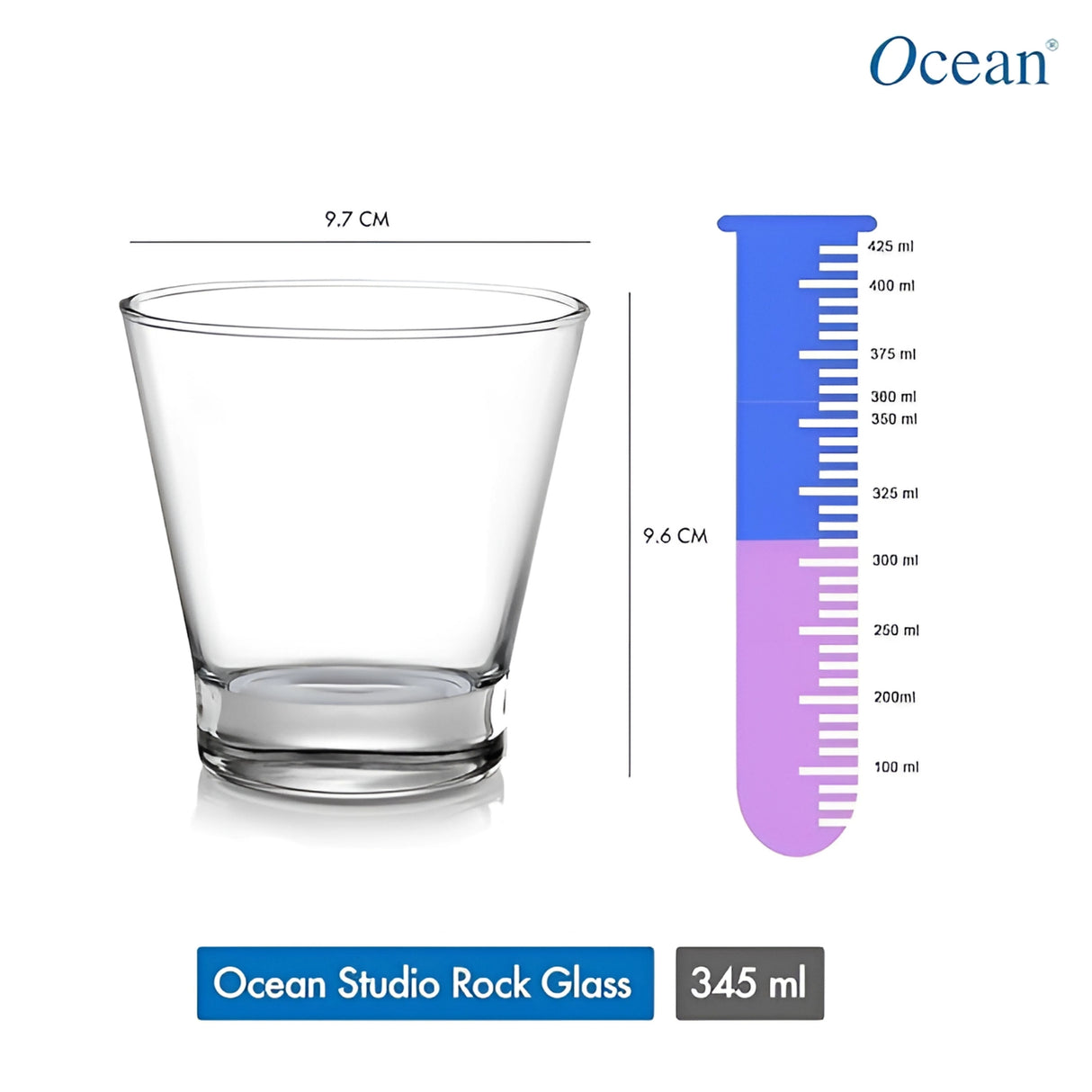 Ocean Studio Rock Glass 6 Pcs Set 345 ml_3