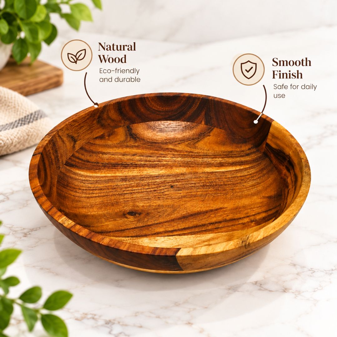 One Wood Single Joint Bowl 12 inch_Features 1