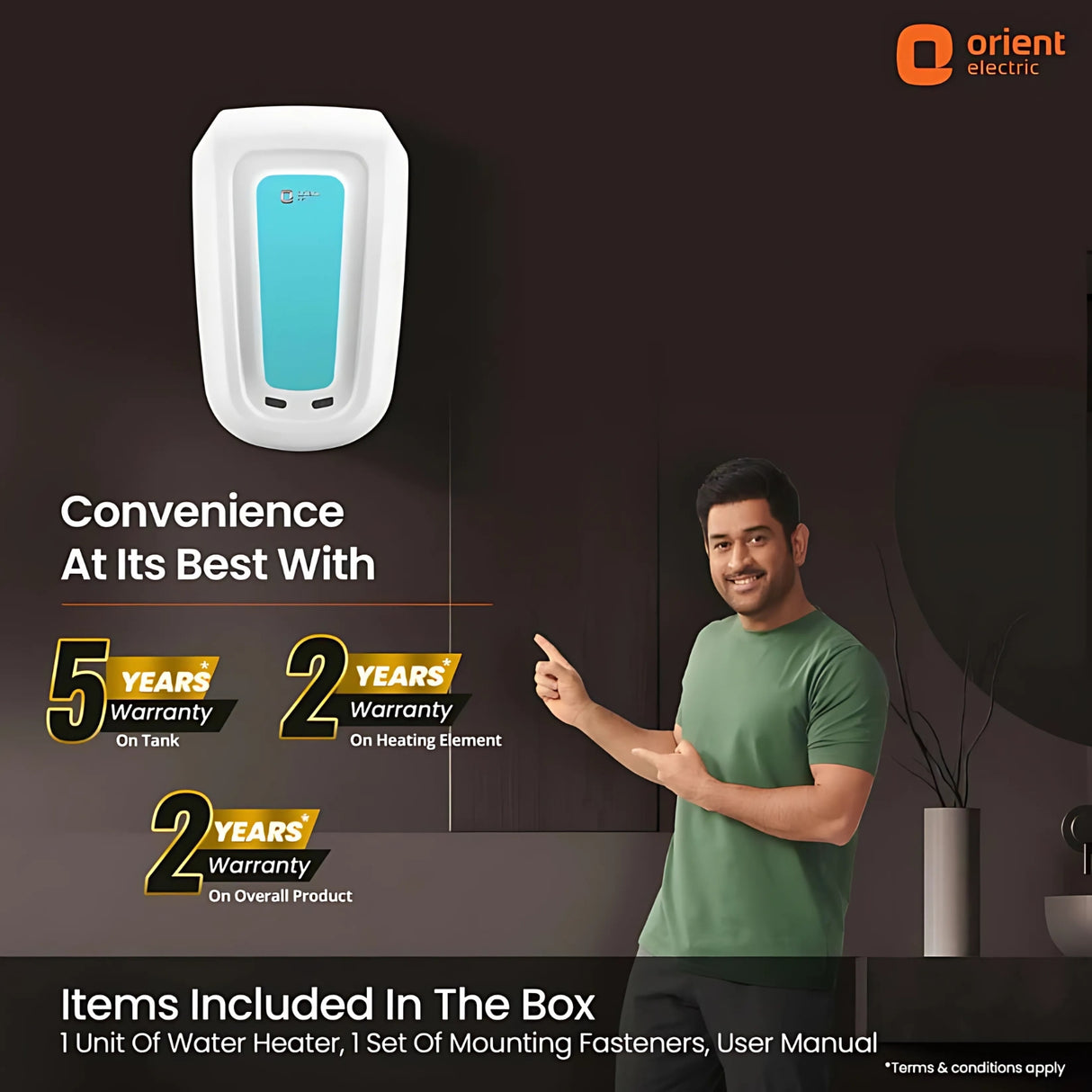 Orient Electric Rapidus 5.5L Instant Water Heater – 3000W, SS tank, 5-level safety, white-blue - Image 6 - Buy Online at Chera Home Junction Coimbatore