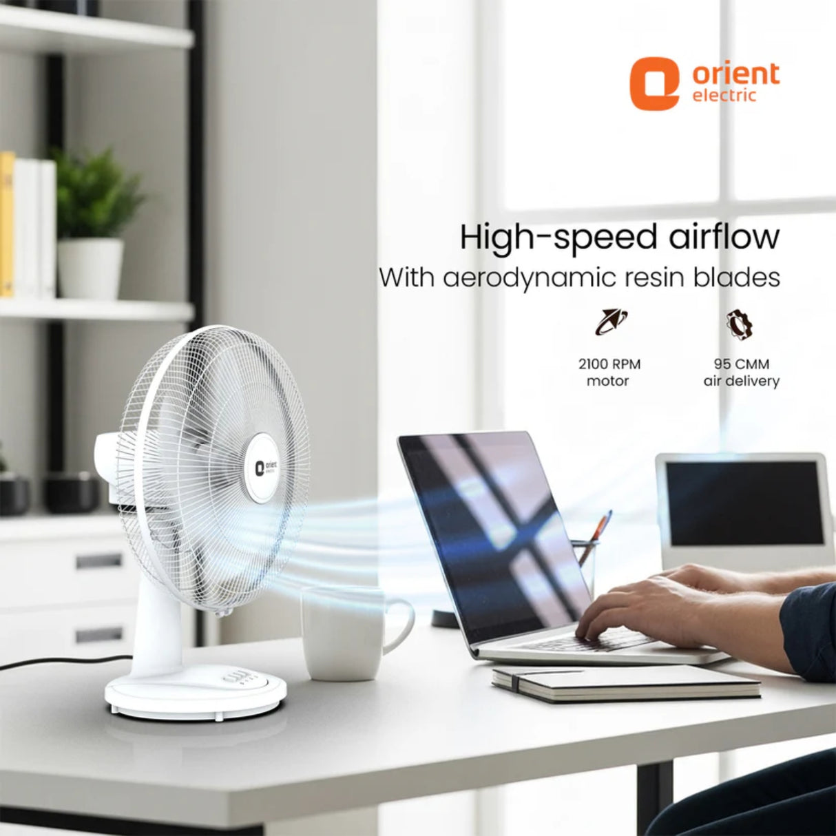 Orient 27 Neo Table Fan 400 mm - White_3