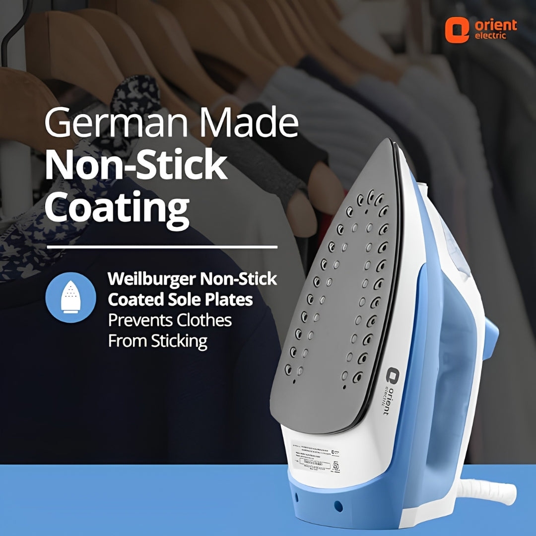Orient SIFF16WBP Fabrifeel Steam Iron 1600W - White and Blue_3